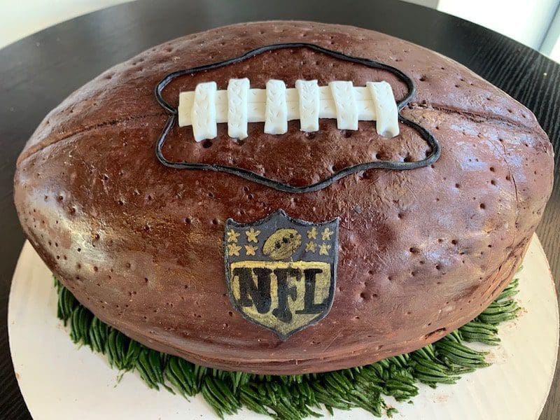 allie's gf goodies football cake gluten free long island