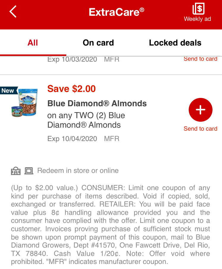 biota app offer cvs coupon blue diamond almonds - East End Taste Magazine