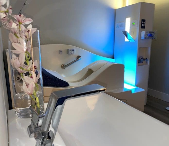 colonic treatment room organic edge water mill dim light wellness