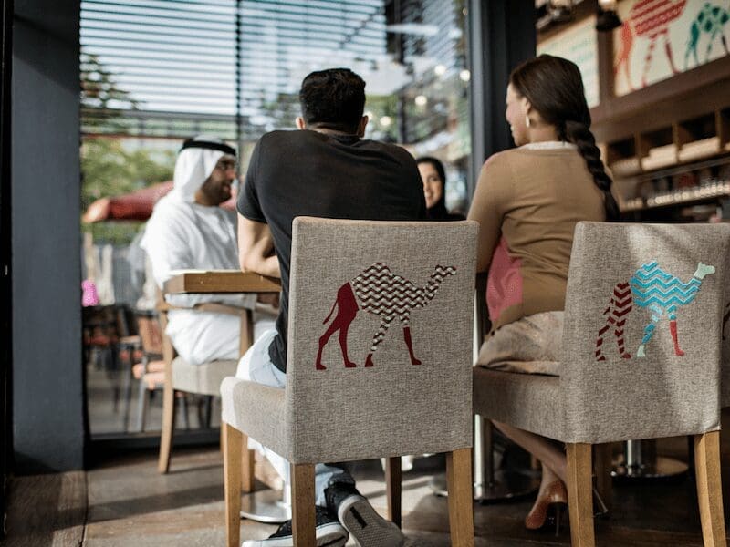dining in dubai camel chairs - East End Taste Magazine