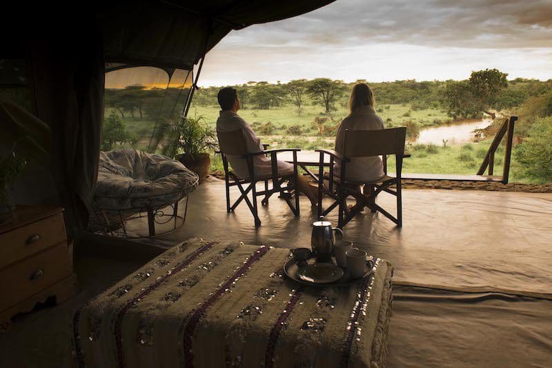 morning tea at richard's camp in kenya eastern africa