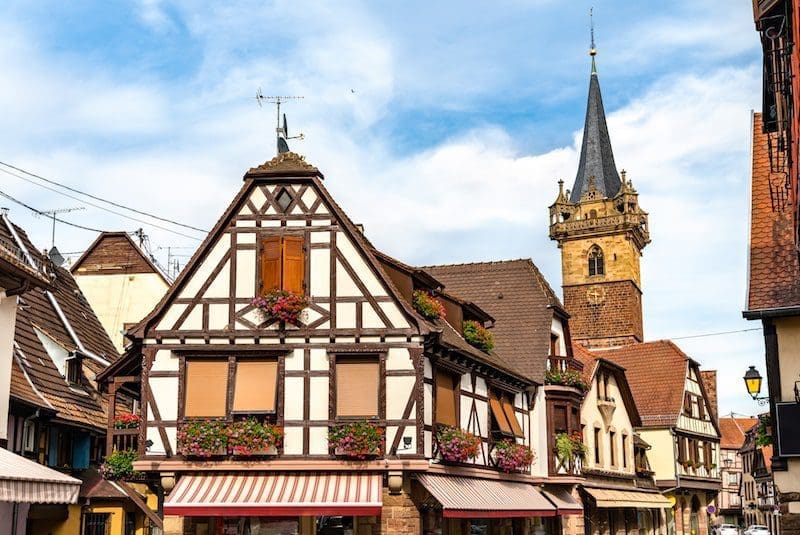 Traditional half-timbered houses in Obernai