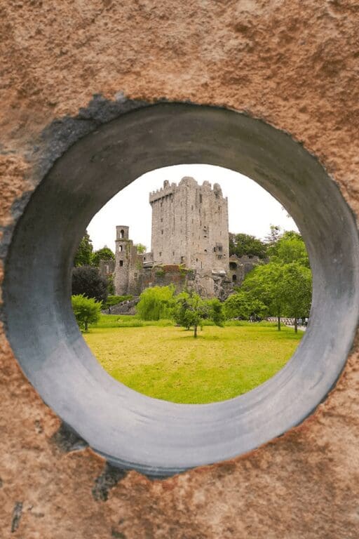 blarney castle cork ireland through peak hole