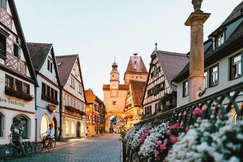 travel destinations germany sunset beautiful village