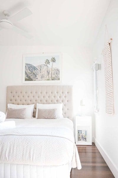 beautiful white interior bedroom natural light vertical