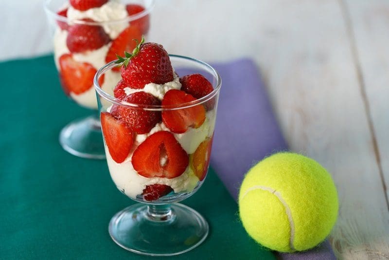 wimbeldon tennis strawberries cream classic dessert