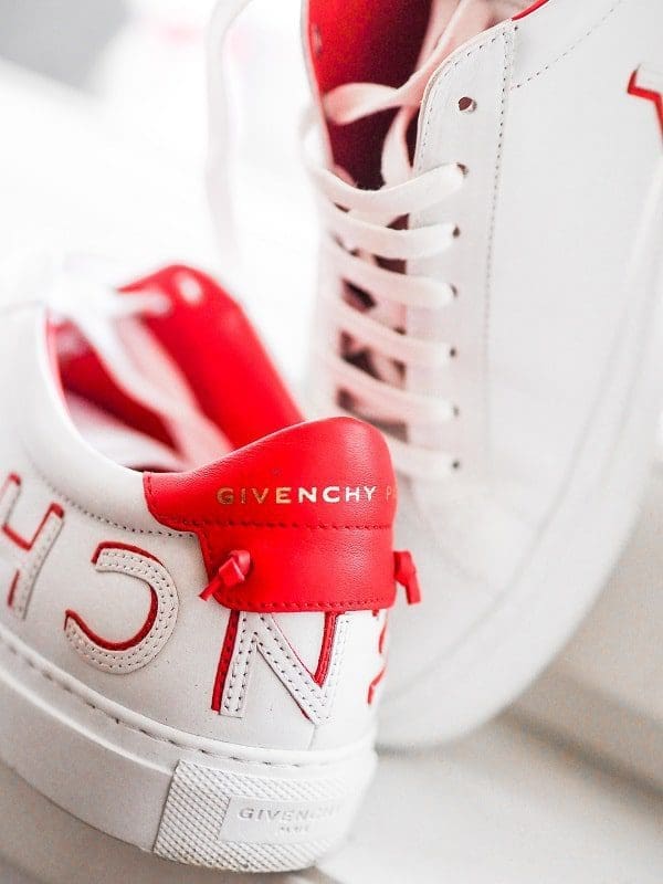 givenchy red white luxury sneakers