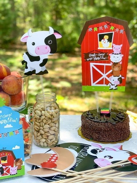 big dot of happiness farm animal party decor table