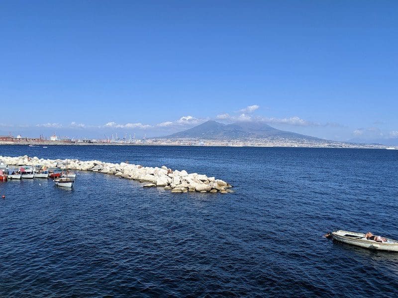 mount vesuvius volcano view from Naples