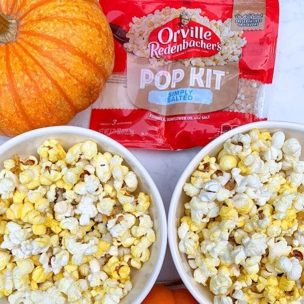 orville popcorn lightly salted with pumpkins