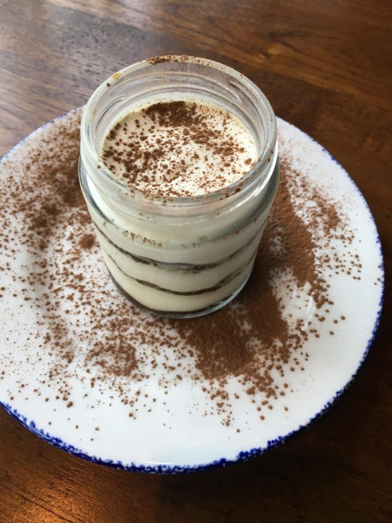 tiramisu in italy food bucket list in mason jar