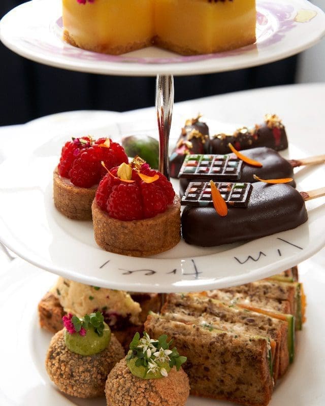 savoury afternoon tea tray vegan vegetarian