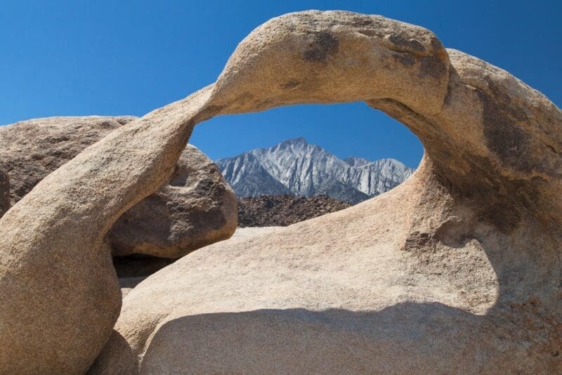 Lone Pine Peak through Mobius Arch, Alabama Hills