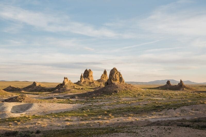 The beautiful view of Trona Pinnacles in California