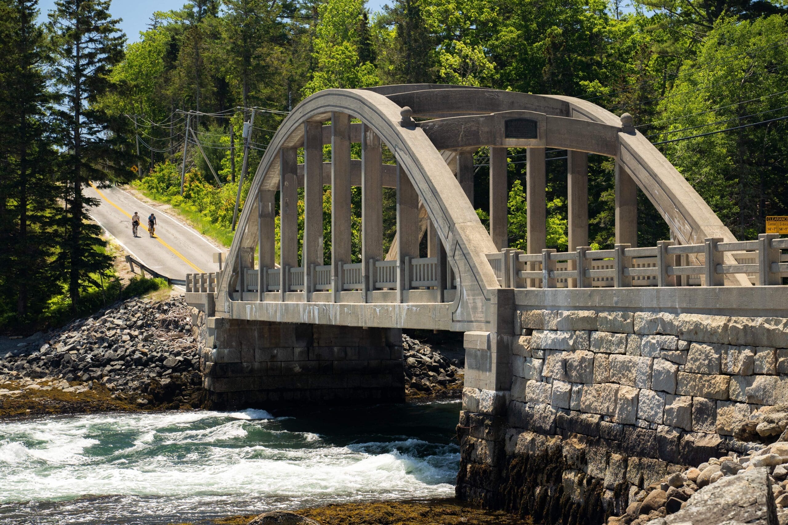 maine bikepacking bridge nature blue hill