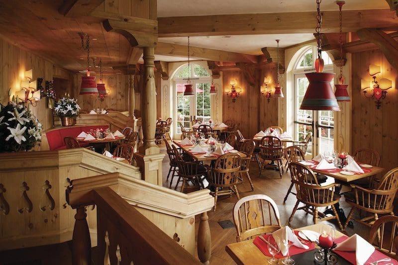 restaurant at sonnenalp hotel in vail