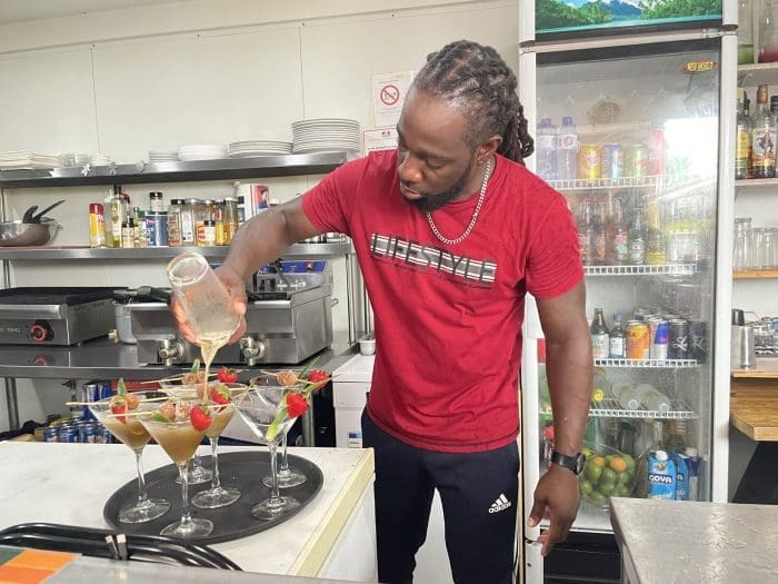 Mixologist Daryl Brooks making his signature Tamarind