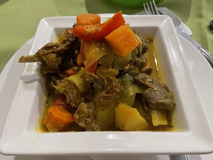 Creole Goat Stew at Villa Royale