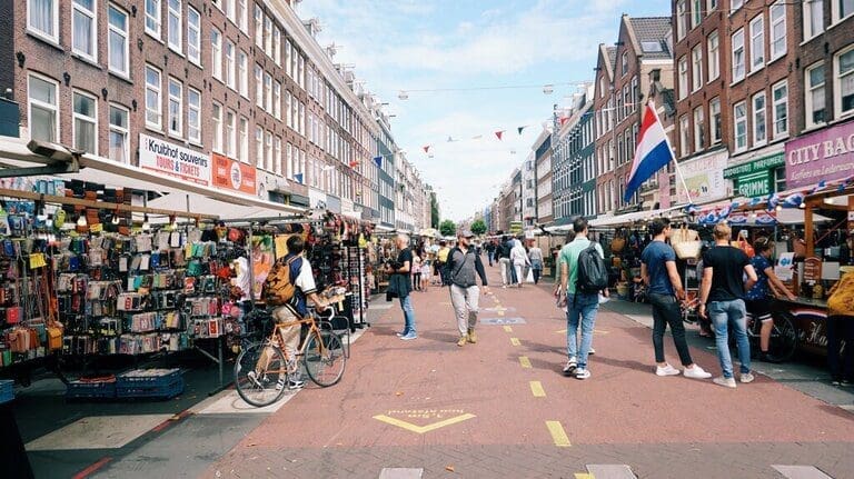 The Albert Cuyp Market is the most popular market in Amsterdam. Credit: Stock Photography