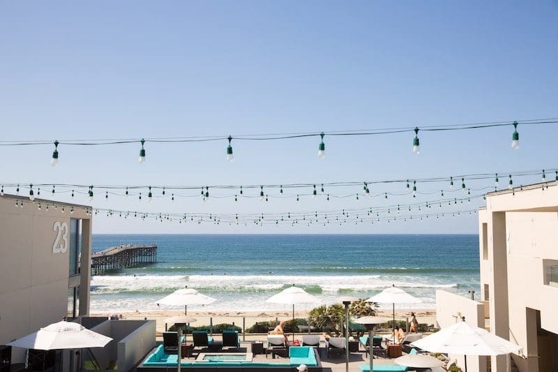 beautiful view of Pacific Ocean San Diego from hotel balcony