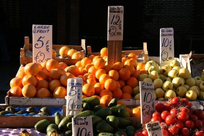 Fruit stall in Dublin