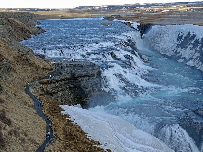 Iceland waterfall Gullfoss