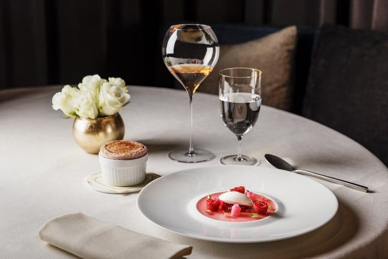 Raspberry And Rhubarb Souffle And White Chocolate