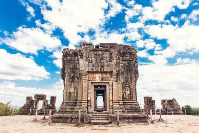 The top of the Phnom bakheng temple complex