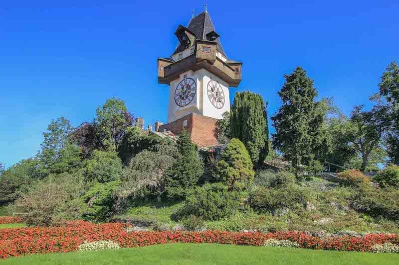 Graz Austria landmark blue sky