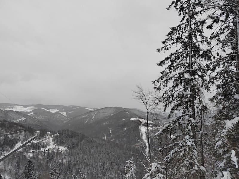 Semmering black and white photo