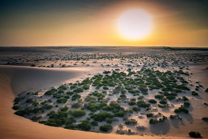 Beautiful Desert landscape view in Dammam Saudi Arabia