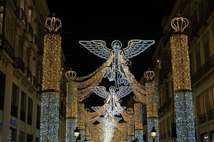 Malaga Spain lights