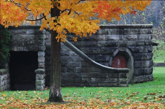 Old Water Tower Fall Scene Oberlin Ohio