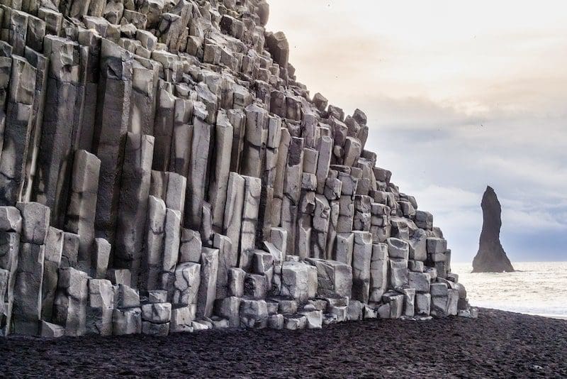 black sands beach golden circle Vik