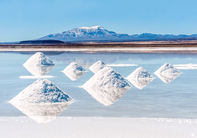 Salt lake Salar de Uyuni in Bolivia