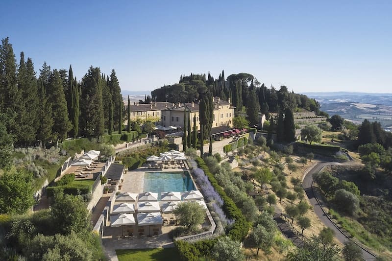 Rosewood Tuscany aerial
