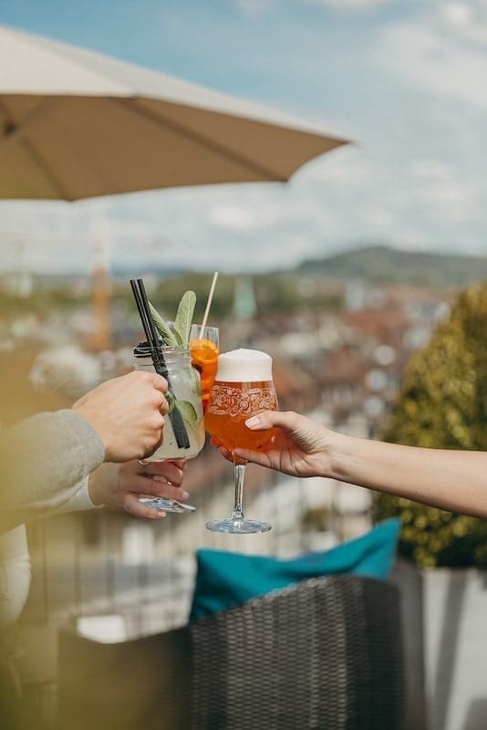 Sky Terrace Bern summer drinks