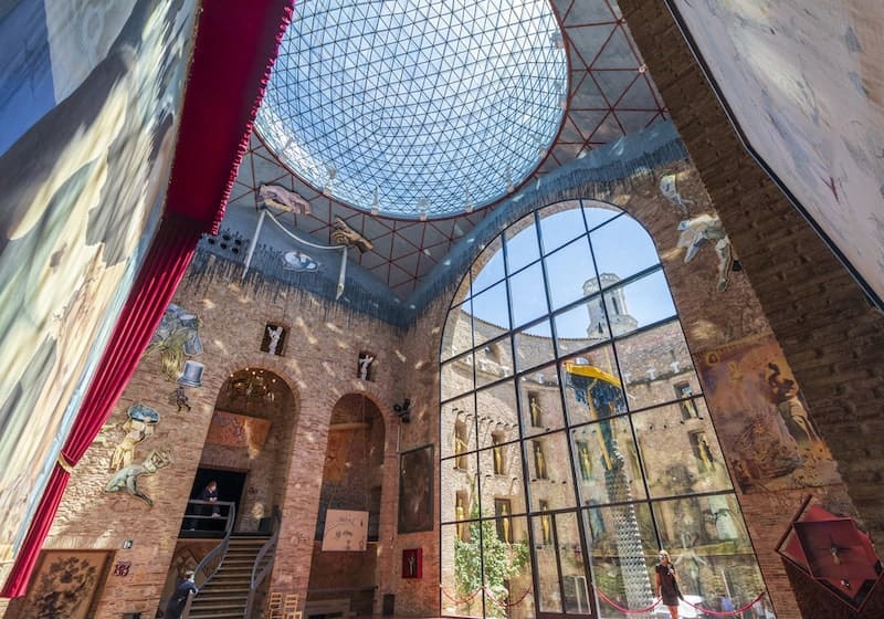 Interior of the famous Salvador Dali museum in Figueres Spain