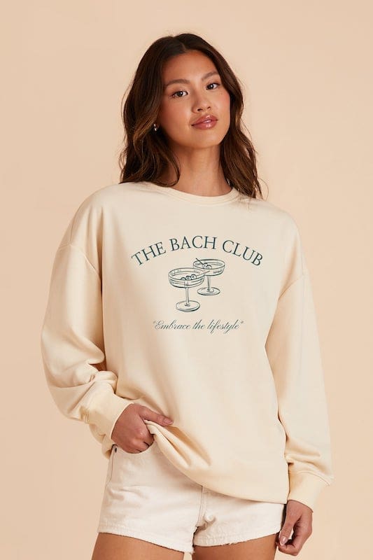 Brianne Oversized Crewneck Graphic Sweatshirt Ivory
