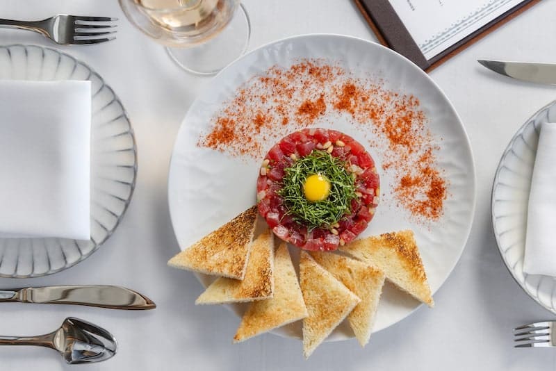 tartare and toast points Gigi's Montauk