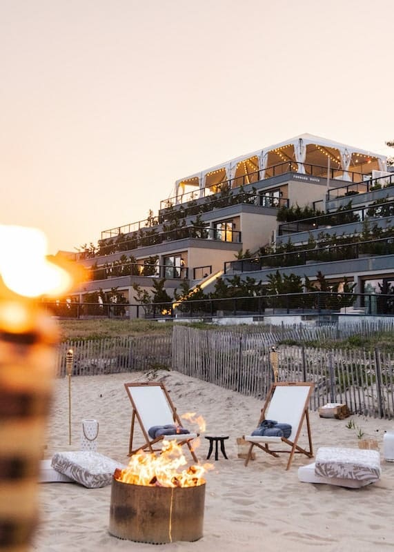 Gurney's Montauk beach fire pit