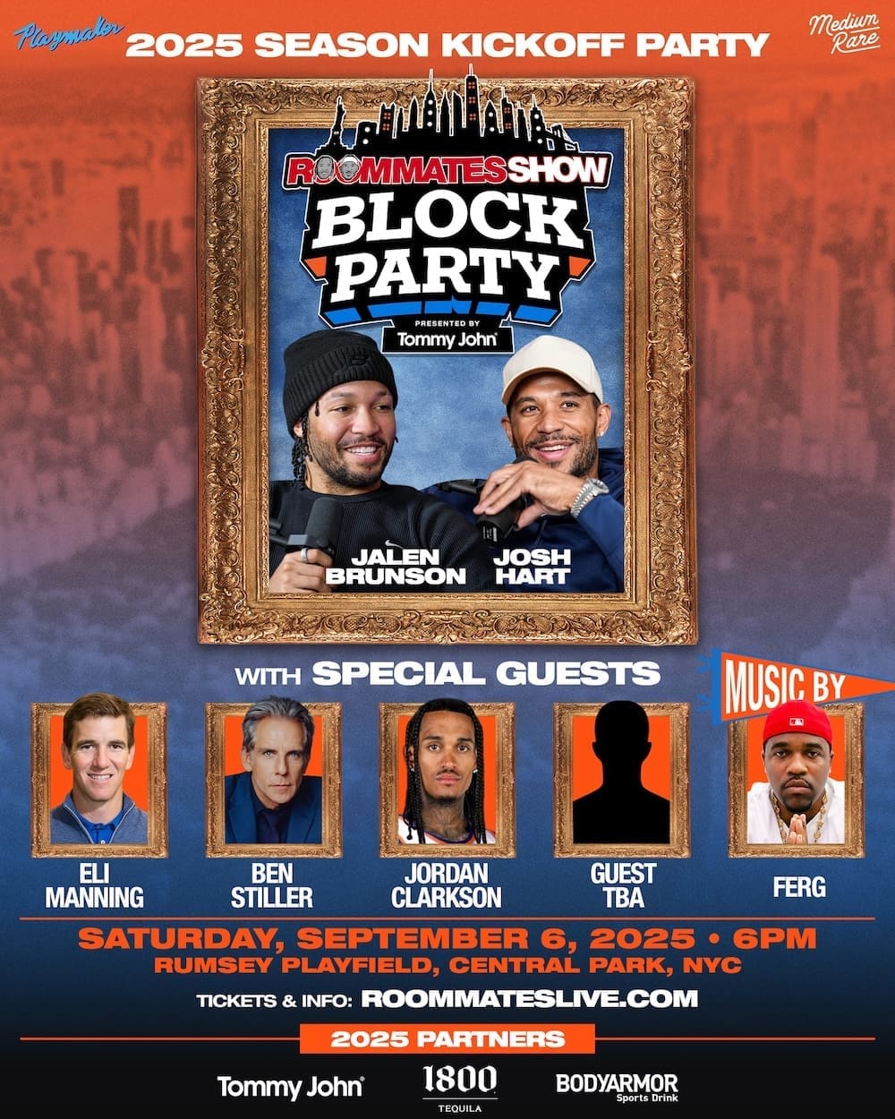 Roommates Show Block Party 2025 – Flyer 1080×1350
